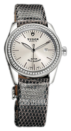 Tudor Glamour Date Srebrny/Skóra Ø31 mm 53020-SIDGLZS