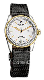Tudor Glamour Date Biały/Skóra Ø31 mm 53023-WIDBLZS