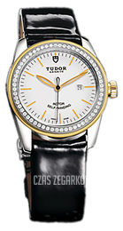 Tudor Glamour Date Biały/Skóra Ø31 mm 53023-WIDBPLS