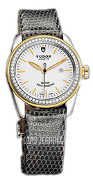 Tudor Glamour Date Biały/Skóra Ø31 mm 53023-WIDGLZS