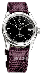 Tudor Glamour Date Czarny/Skóra Ø36 mm 55000-BIDPRLZS