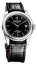 Tudor Glamour Date Czarny/Skóra Ø36 mm 55000-BIDSBLS