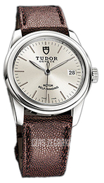 Tudor Glamour Date Srebrny/Skóra Ø36 mm 55000-SIDBRJLS