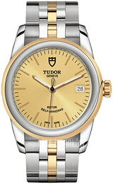 Tudor Glamour Date Żółte złoto/Stal w odcieniu złota Ø36 mm M55003-0005