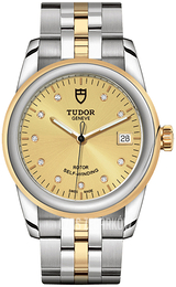 Tudor Glamour Date Żółte złoto/Stal w odcieniu złota Ø36 mm M55003-0006