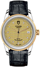 Tudor Glamour Date Żółte złoto/Skóra Ø36 mm M55003-0068