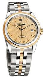 Tudor Glamour Date Szampański/18 karatowe żółte złoto Ø36 mm 55003-68053-CHPIDSTL