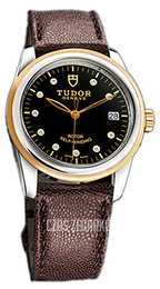 Tudor Glamour Date Czarny/Skóra Ø36 mm 55003-BDIDBRJLS