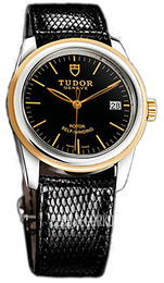 Tudor Glamour Date Czarny/Skóra Ø36 mm 55003-BIDBLZS