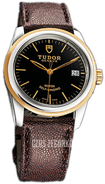 Tudor Glamour Date Czarny/Skóra Ø36 mm 55003-BIDBRJLS
