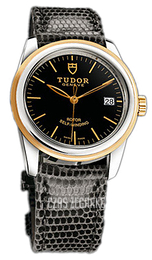 Tudor Glamour Date Czarny/Skóra Ø36 mm 55003-BIDGLZS