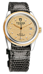 Tudor Glamour Date Szampański/Skóra Ø36 mm 55003-CHDIDGLZSP