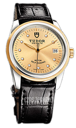 Tudor Glamour Date Szampański/Skóra Ø36 mm 55003-CHDIDSBLS