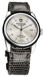 Tudor Glamour Date Srebrny/Skóra Ø36 mm 55010N-SDIDGLZS