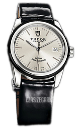 Tudor Glamour Date Srebrny/Skóra Ø36 mm 55010N-SIDBPLS