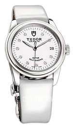 Tudor Glamour Date Biały/Skóra Ø36 mm 55010W-WDIDWPLS