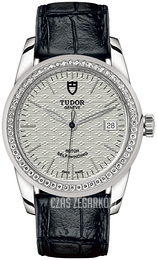 Tudor Glamour Date Srebrny/Skóra Ø36 mm M55020-0059