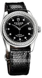 Tudor Glamour Date Czarny/Skóra Ø36 mm 55020-BDIDBLZS