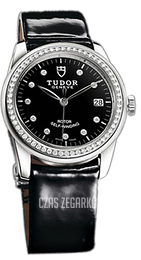 Tudor Glamour Date Czarny/Skóra Ø36 mm 55020-BDIDBPLS