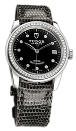 Tudor Glamour Date Czarny/Skóra Ø36 mm 55020-BDIDGLZS