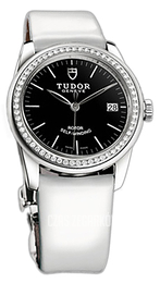 Tudor Glamour Date Czarny/Skóra Ø36 mm 55020-BIDWPLS