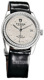 Tudor Glamour Date Srebrny/Skóra Ø36 mm 55020-SDIDBPLSP