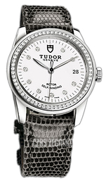 Tudor Glamour Date Biały/Skóra Ø36 mm 55020-WDIDGLZS
