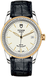 Tudor Glamour Date Biały/Skóra Ø36 mm M55023-0085