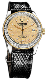 Tudor Glamour Date Szampański/Skóra Ø36 mm 55023-CHDIDBLZSP