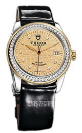 Tudor Glamour Date Szampański/Skóra Ø36 mm 55023-CHDIDBPLSP
