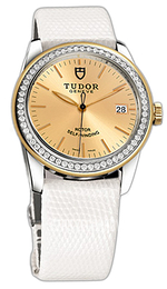 Tudor Glamour Date Szampański/Skóra Ø36 mm 55023-CHIDWLZS