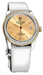 Tudor Glamour Date Szampański/Skóra Ø36 mm 55023-CHIDWPLS