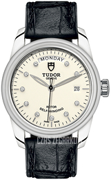 Tudor Glamour Day-Date Biały/Skóra Ø39 mm M56000-0184