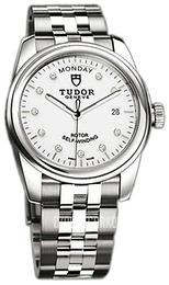 Tudor Glamour Day-Date Biały/Stal Ø39 mm 56000-68060-WDIDSTL