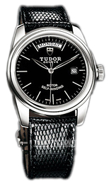 Tudor Glamour Day-Date Czarny/Skóra Ø39 mm 56000-BIDBLZS