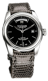 Tudor Glamour Day-Date Czarny/Skóra Ø39 mm 56000-BIDGLZS