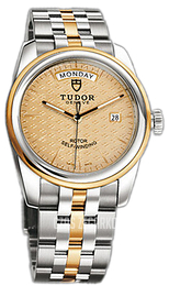 Tudor Glamour Day-Date Szampański/18 karatowe żółte złoto Ø39 mm 56003-68063-CHIDGLDSTL