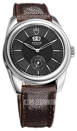 Tudor Glamour Double Date Czarny/Skóra Ø42 mm 57000-BIDBRJLS