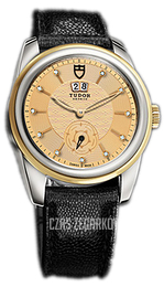 Tudor Glamour Double Date Szampański/Skóra Ø42 mm 57003-CHDIDBJLSGLD