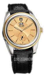 Tudor Glamour Double Date Szampański/Skóra Ø42 mm 57003-CHIDBJLSGD
