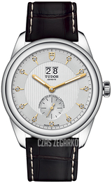 Tudor Glamour Double Date Srebrny/Skóra Ø42 mm M57100-0020