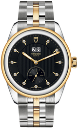 Tudor Glamour Double Date Czarny/Stal w odcieniu złota Ø42 mm M57103-0004