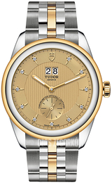 Tudor Glamour Double Date Żółte złoto/Stal w odcieniu złota Ø42 mm M57103-0006