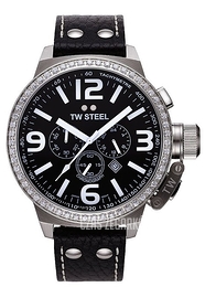 TW Steel Canteen Czarny/Skóra Ø50 mm TW9