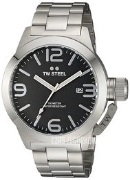 TW Steel Canteen Czarny/Stal Ø45 mm CB1