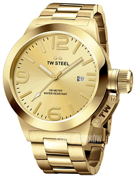 TW Steel Canteen Żółte złoto/Stal w odcieniu złota Ø45 mm CB101