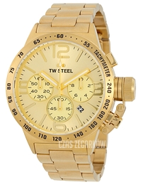 TW Steel Canteen Żółte złoto/Stal w odcieniu złota Ø45 mm CB103