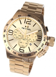 TW Steel Canteen Żółte złoto/Stal w odcieniu złota Ø50 mm CB104