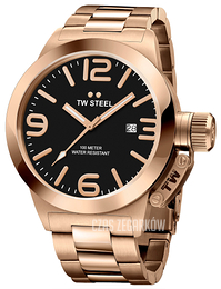 TW Steel Canteen Czarny/Stal w kolorze różowego złota Ø45 mm CB171