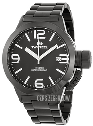 TW Steel Canteen Czarny/Stal Ø45 mm CB211
